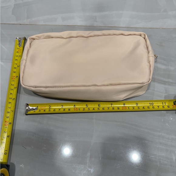 Beige Pouch with Colorful Lettering - Picture 2 of 3